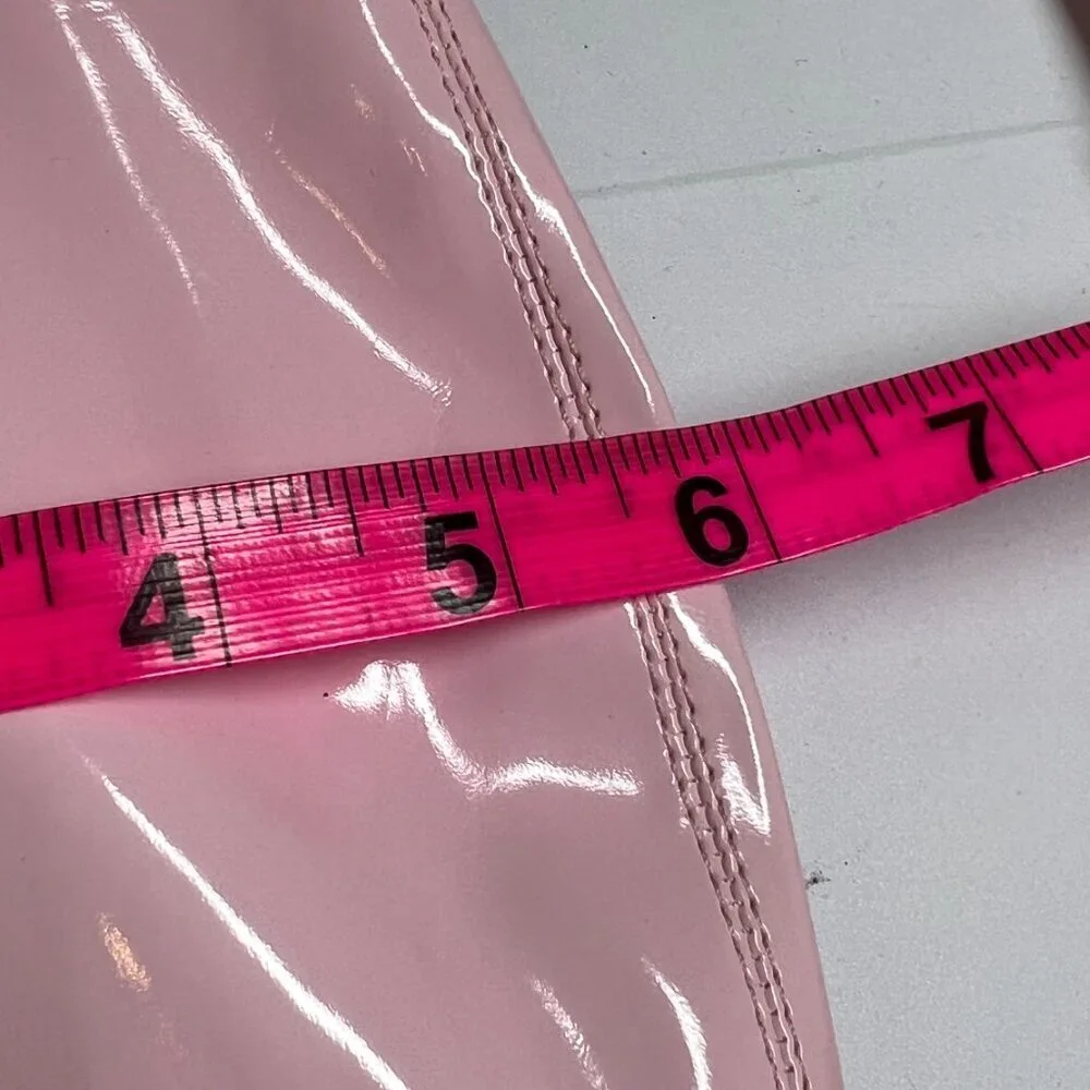 Pleaser Barbie Pink Block Heel Boots Size 6 - Picture 3 of 5